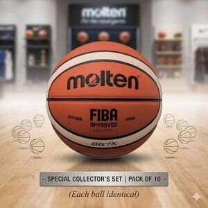 Molten Basketball GG7X Official Size 7 Premium PU Leather Outdoor ball 10 pack